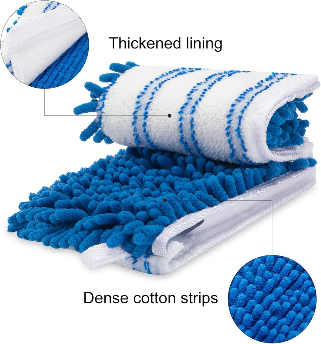 3 Pack Mop Heads Replacement Compatible for Oceda Dual-Action Flip System, Dry and Wet Used