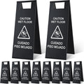 8 Pcs 24 Inch Stainless Steel Wet Floor Sign 8.8 Pound Caution Wet Floor Sign Bulk Double Sided