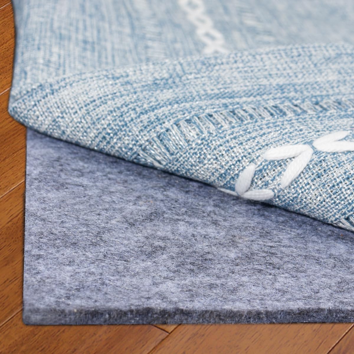 Extra Large Area Rug Cushioned Carpet Pad, 3x5 Ft, Thick Felt Pad for All Floors, Keeps Rug in
