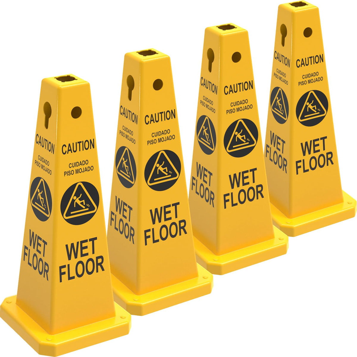 Plastic Traffic Cones, 4-Sided Message Cones, Road Safety Parking Cones, Standing Traffic Warning