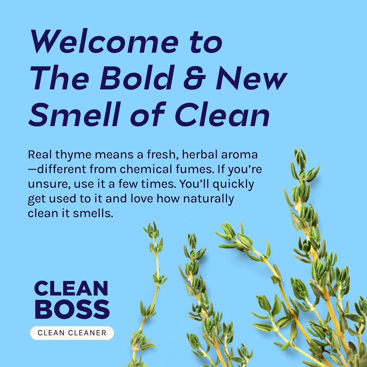 CleanBoss Botanical Disinfectant - Multi-Surface Cleaner - 128 oz - Kills 99.9% of Germs + Cold &