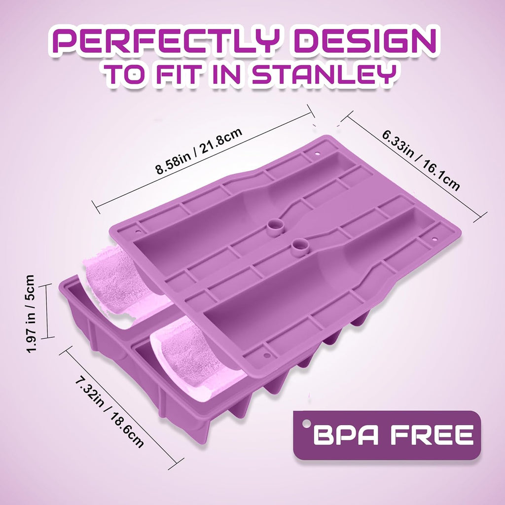 Ice Cube Tray for Tumbler, 1 Pcs Silicone Hollow Cylinder Ice Mold for Freezer, Ice Drink, Juice