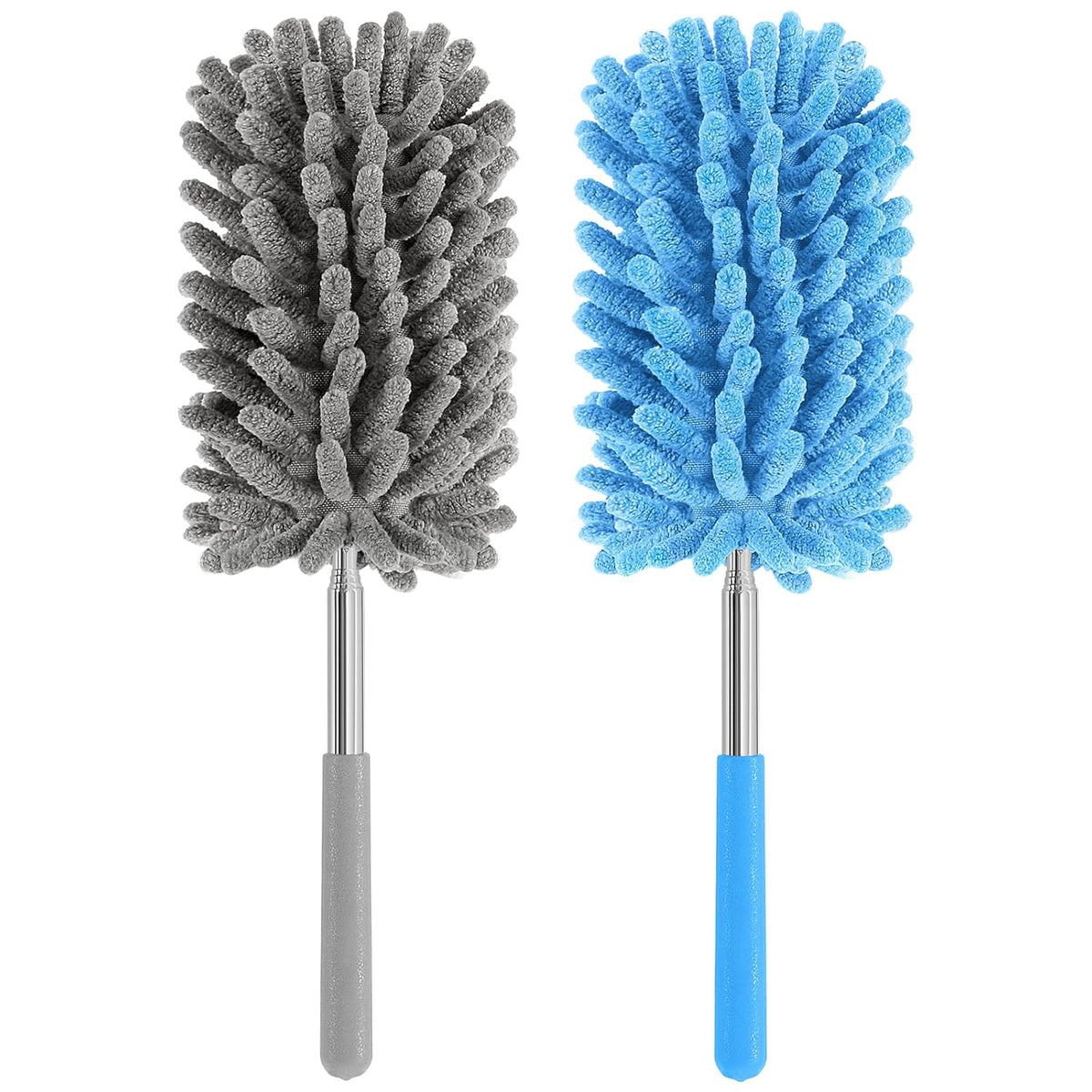Mini Duster for Cleaning, 360° Bendable Hand Dusters with Extension Pole, Washable Small Duster for