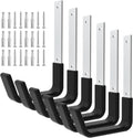 Heavy Duty Utility Hooks - Wall Mount, Hooks for Garage, Hose, Bike, Ladder, Leaf Blower Hanger (6