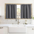 RYB HOME Blackout Curtains for Kitchen, Over Sink Privacy Curtains Window Decor, Thermal Insulating