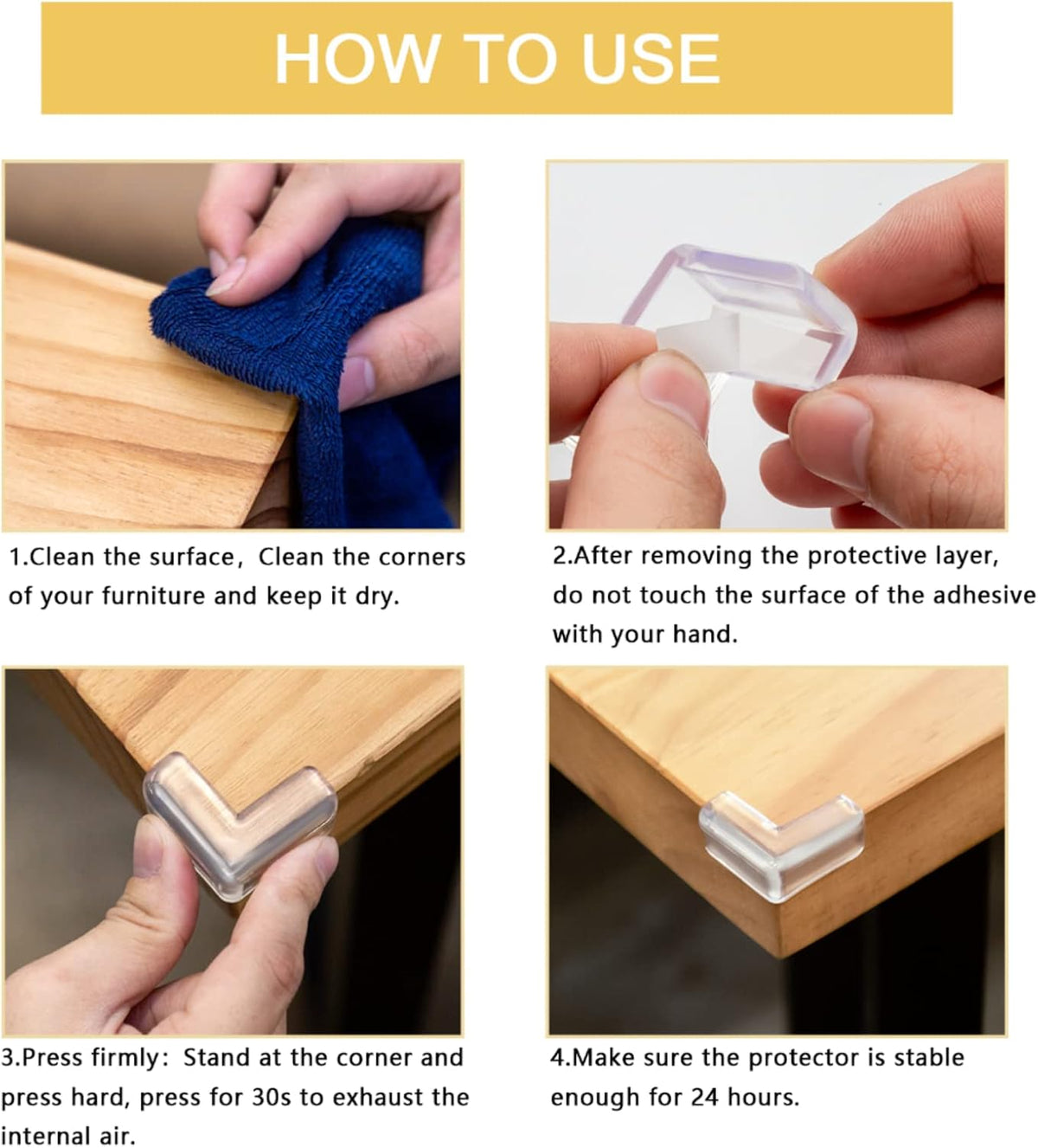 20 Pack Table Corners, Corner Guards, Clear Corner Protectors, Corner Protectors, Baby Proof Corner