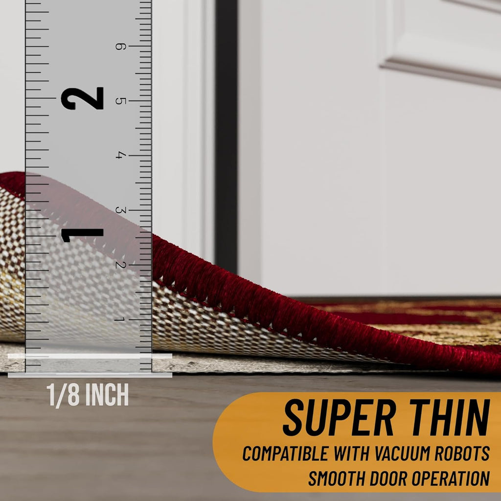 Ottomanson 2' x 7'8" Non-Slip Rug Pad Gripper 1/12 Inch Ultra Thin Dual Surface Felt + Rubber