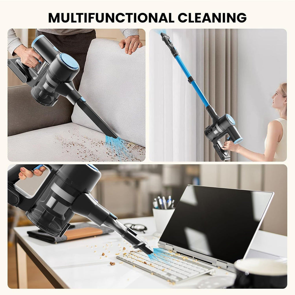 Cordless Vacuum Cleaner with 35kPa Suction Vacuum Cleaner, Lightweight Stick Vacuum Cordless for