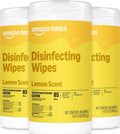 Amazon Basics Disinfecting Wipes, Lemon Scent, for Sanitizing, Cleaning & Deodorizing, 255 Count (3