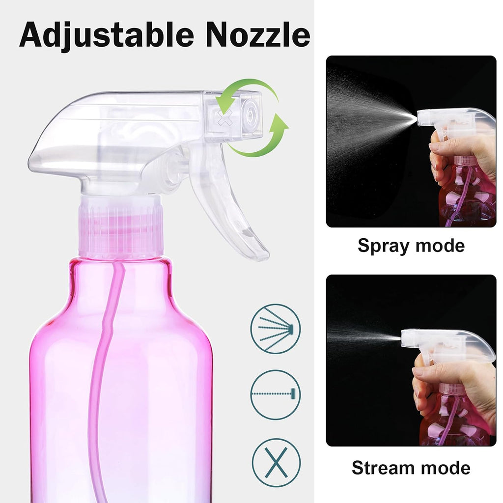 Plastic Spray Bottle 16.9oz Empty Spray Bottles Refillable Container Trigger Sprayer for Cleaning
