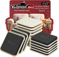 Yelanon Furniture Sliders, 20 pcs-3 1/2” Square Beige Furniture Sliders for Carpet, Furniture Pads