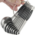 Magnetic Measuring Spoons Set of 9 Stainless Steel Stackable Measuring Spoons Heavy Duty Nesting