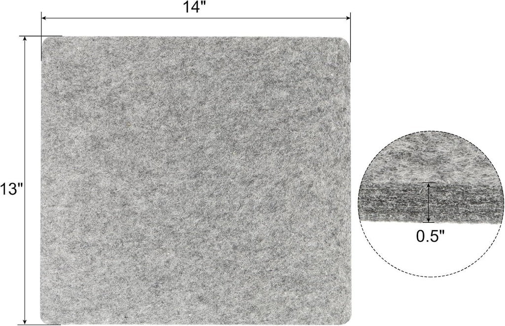 PATIKIL Wool Pressing Mat, 14" x 13" Wool Ironing Pad Blanket 0.5" Thickened Heat Resistant