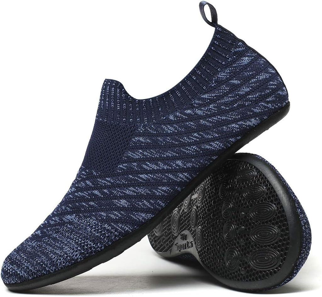 QZKDM Lightweight Slip on Grip Indoor House Slippers Barefoot Non Slip Home Exercise Yoga Shoes for