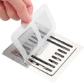 30pcs Disposable Shower Drain Hair Catcher Screen Sticker 4" X 4" Square Floor Drain Strainer Mesh