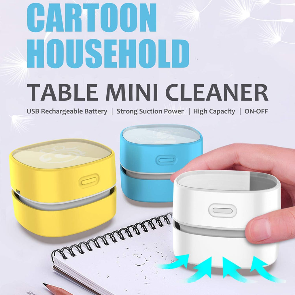 ODISTAR Desk Vacuum Cleaner with Wireless Charger, Mini Table dust Sweeper Energy Saving,Endurance