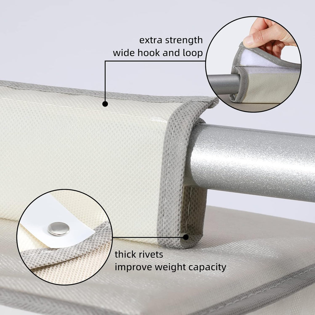 2 Packs Hanging Closet Organizer Storage, 3-Shelf Hanging Shelves for Closet, Closet Clothes