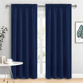 DWCN Navy Blue Blackout Curtains for Living Room 84 Inch Length 2 Panels Set Window Drapes Thermal