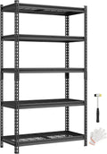 SONGMICS 5-Tier Storage Shelves, Heavy-Duty Garage Shelving, Adjustable Shelving Unit, Steel Shelf