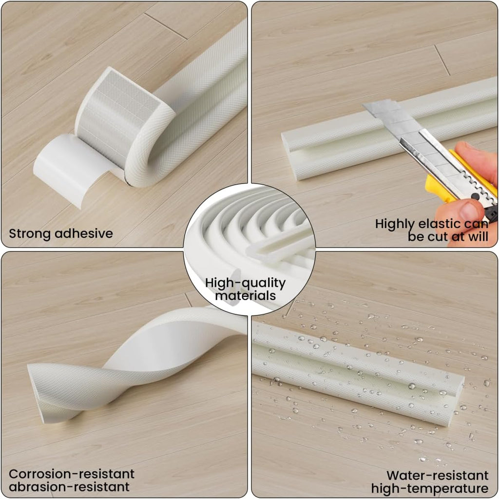 V Shape Foam Weather Stripping Door Frame Seal Strip 33FT White, Draft Stopper, Insulation Winter
