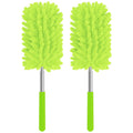 Mini Duster for Cleaning, 360° Bendable Hand Dusters with Extension Pole, Washable Small Duster for