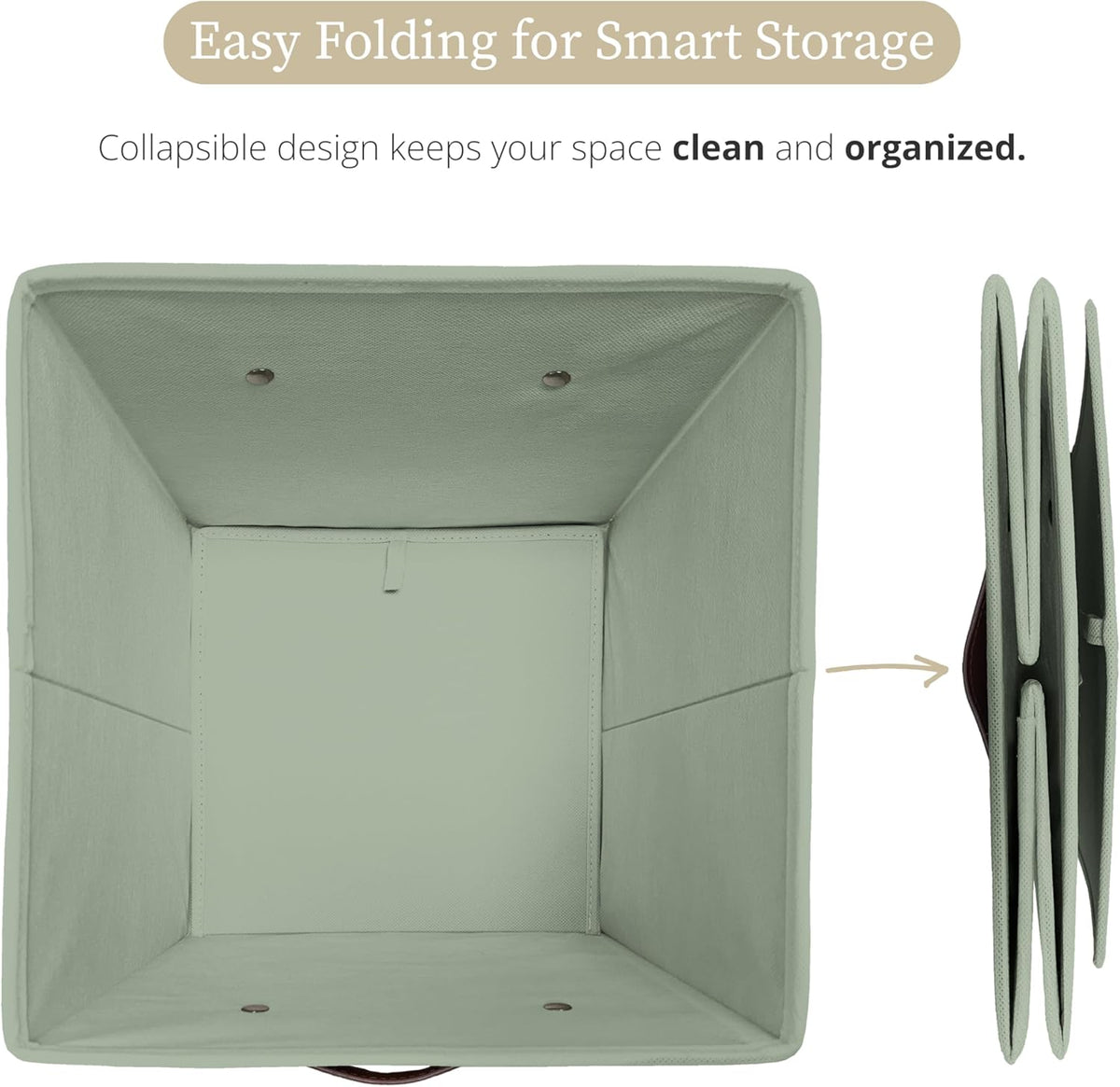 DECOMOMO Storage Baskets, 13x15x13 Storage Cube Bins with Labels for Organizing Shelves Kallax