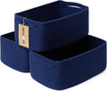 Small Storage Baskets for Organizing | Closet Organizer Bins | Shelf Toy Basket | Woven Rope