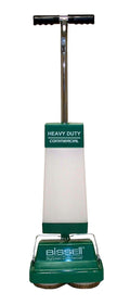 BiSSEll BigGreen BGFS5000 Portable Two Brush Floor Scrubber & Polisher, 13" W x 7" D x 44" H, White