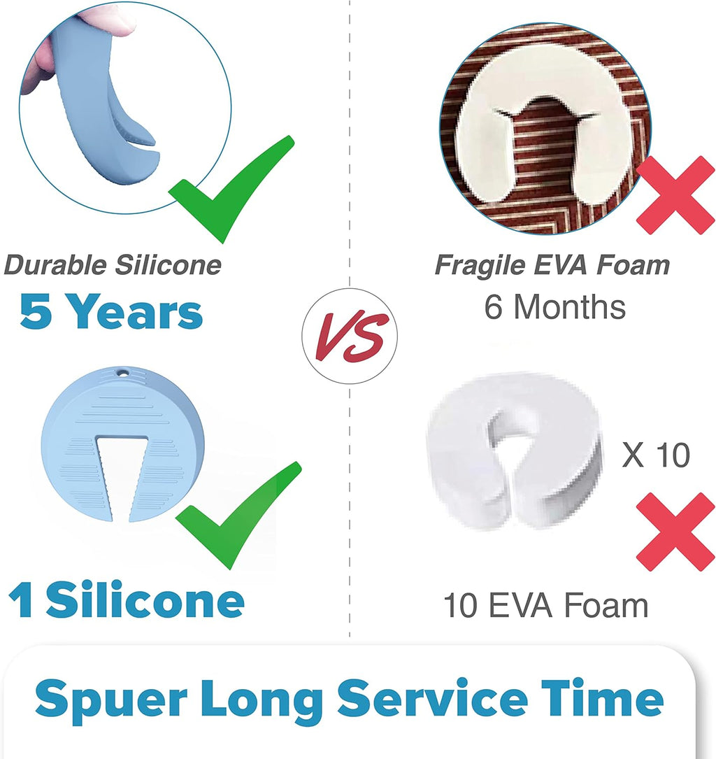Door Pinch Guard and Stopper, Durable Silicone Finger Pinch Guard, Prevents Injuries, Slamming