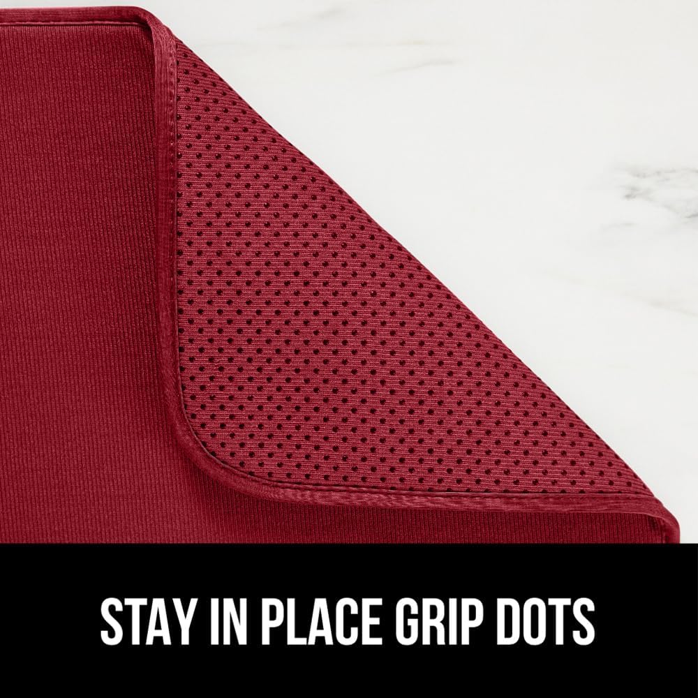 GORILLA GRIP Ultra Water Absorbent Microfiber Dish Drying Mat, Quick Dry Thick Mesh, Slip Resistant