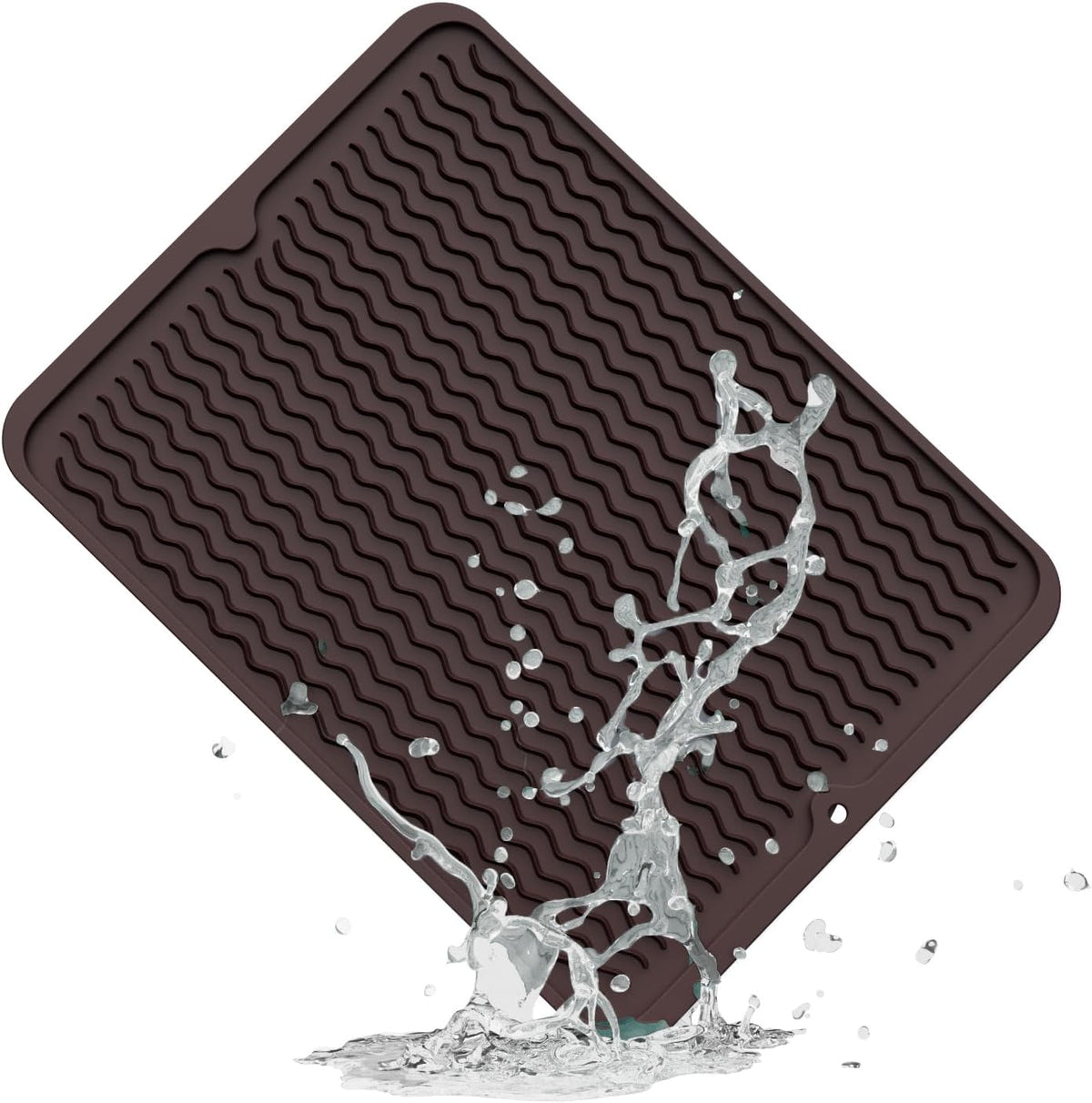 ZLR Silicone Dish Drying Mat for Kitchen Counter, Eco-Friendly Fast Dry Dish Mat, Easy Clean Multi
