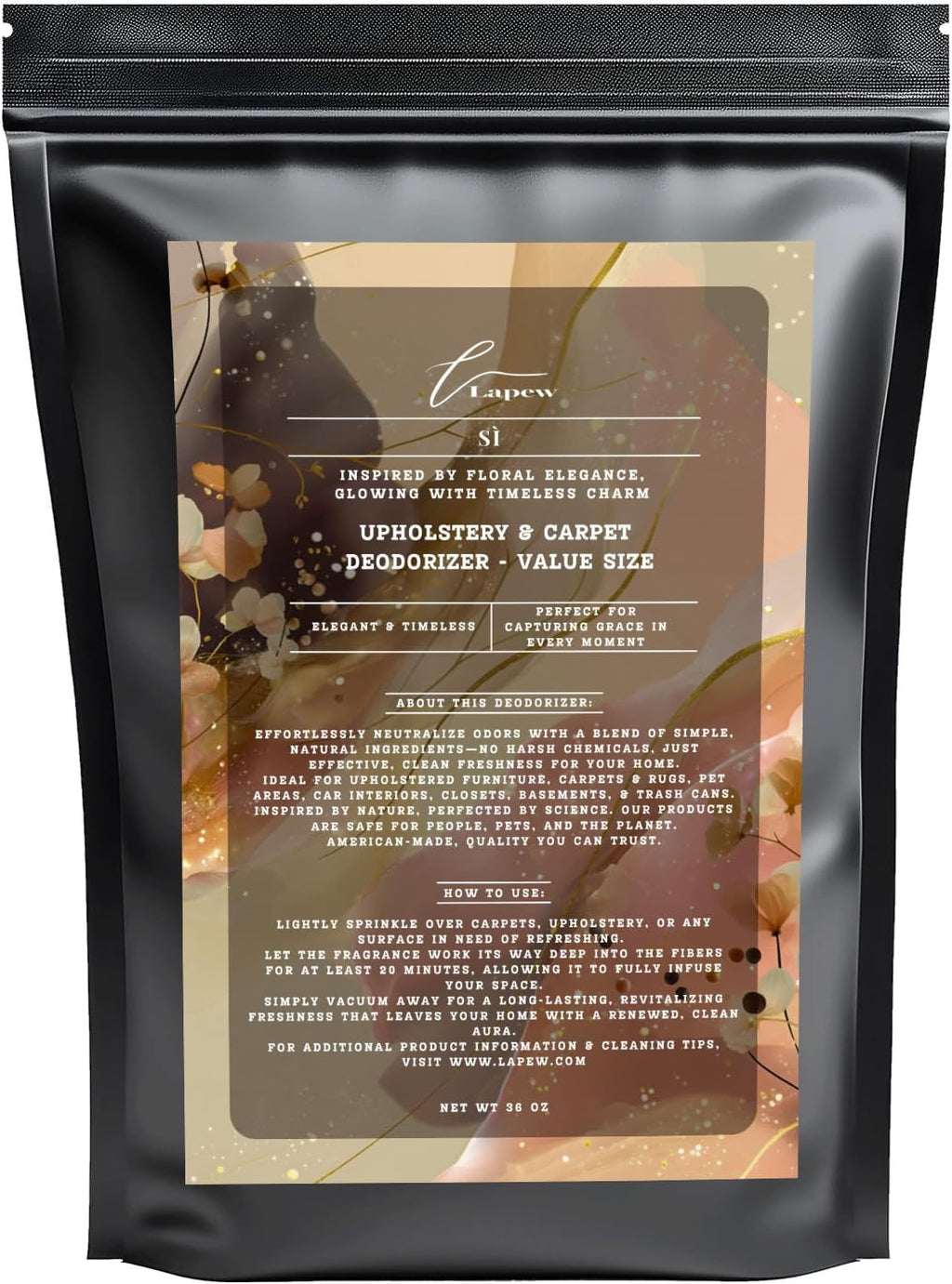 Sì Carpet Freshener Powder Value Size 36 oz | Powerful Odor Eliminator for Home | Upholstery