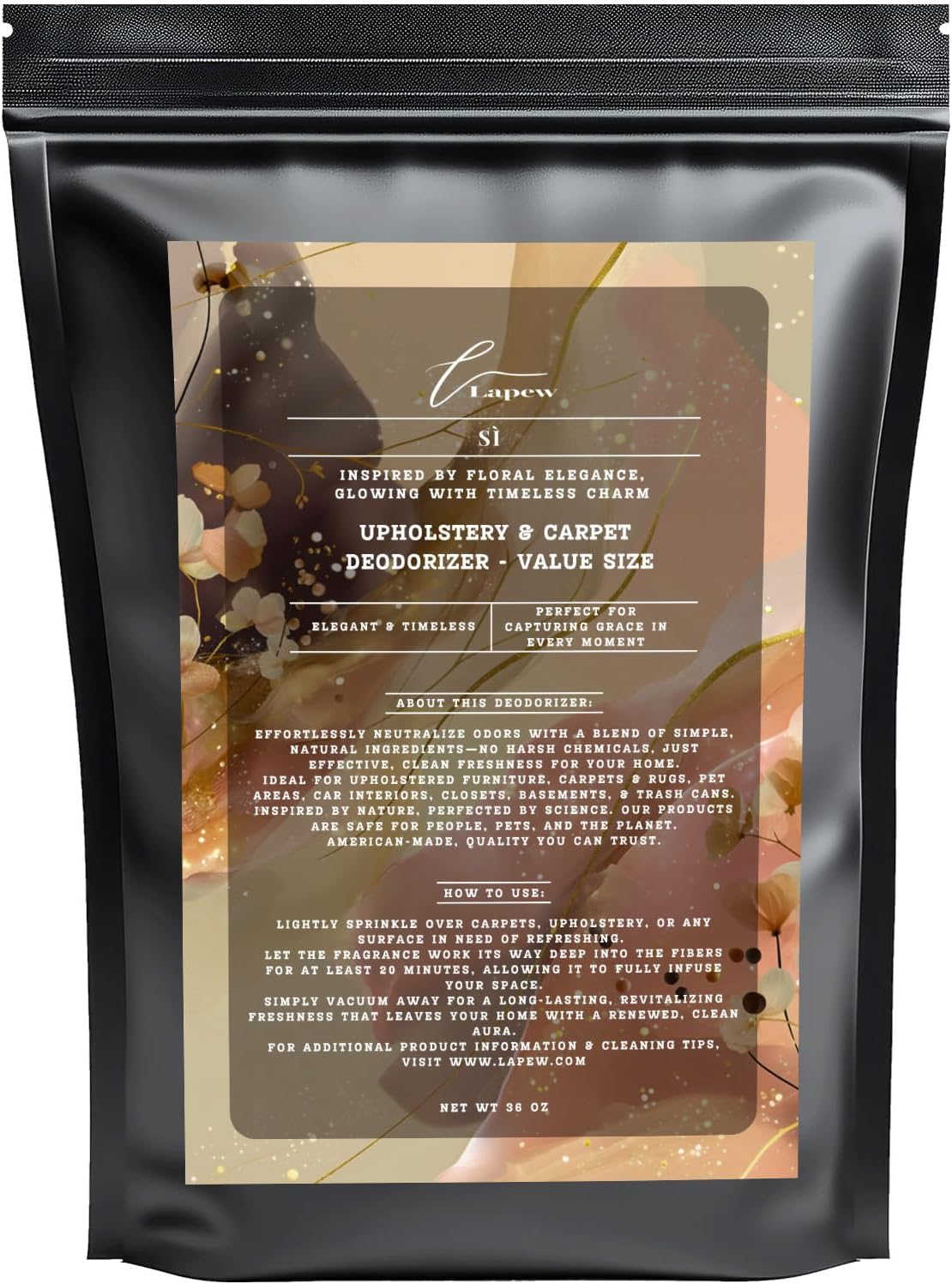 Sì Carpet Freshener Powder Value Size 36 oz | Powerful Odor Eliminator for Home | Upholstery