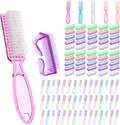 100 Pcs Handle Grip Nail Brush Bulk Nail Scrubber Cleaner Fingernail Brushes for Cleaning Nails