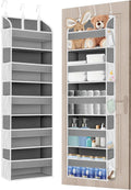 1 Pack Over The Door Storage Organizer with 5 Pockets 10 Mesh Side Pockets, 44 lbs Weight Capacity