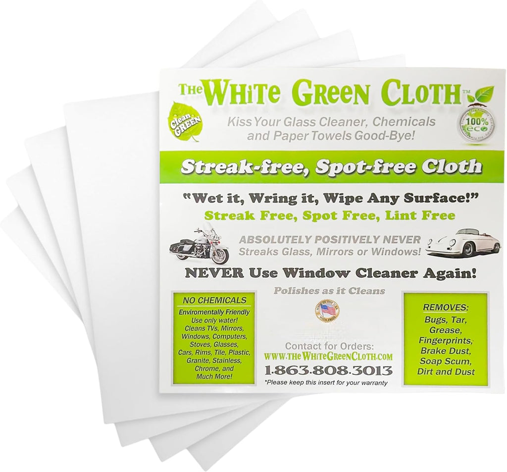 4-Pack Reusable Cleaning Cloths for Streak-Free Windows, Mirrors & All-Purpose Use – Chemical-Free