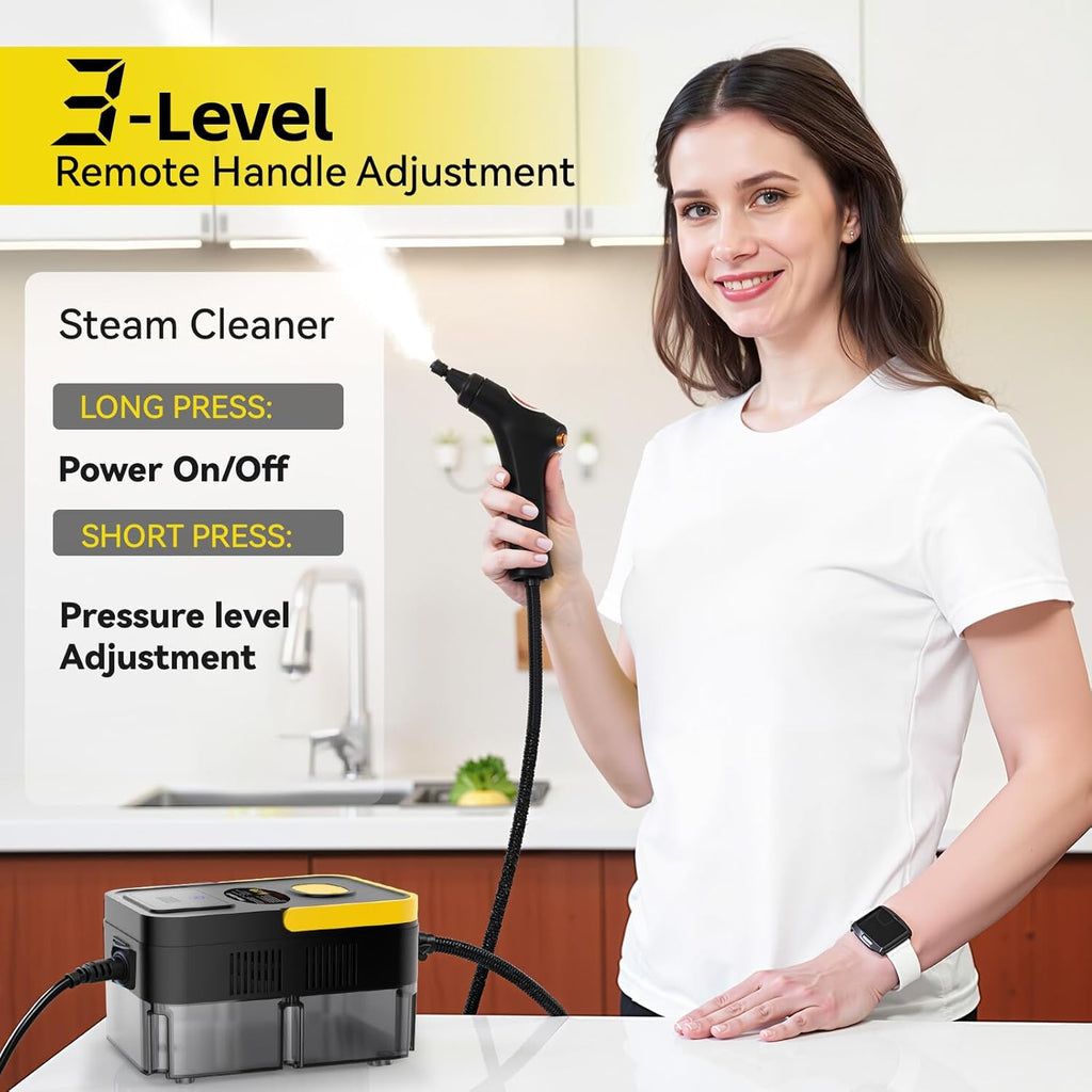 Steam Cleaner, 2500W High Pressure Steam Cleaner for Home, 10s Fast Heat-Up, Chemical-Free Steamer