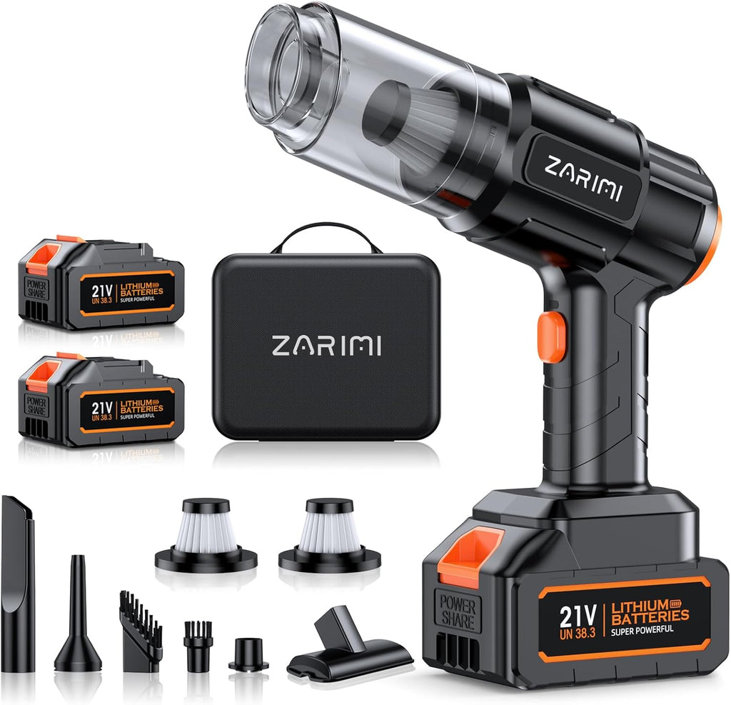 Car Vacuum Portable Cordless, 40000Pa High Power Dust Buster, 6-in-1 Handheld Vacuum Cleaners for