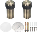 PATIKIL 2Set Round Door Stoppers, 80mm Stainless Steel Door Stop Doorstop Wedge Metal Cylinder Self