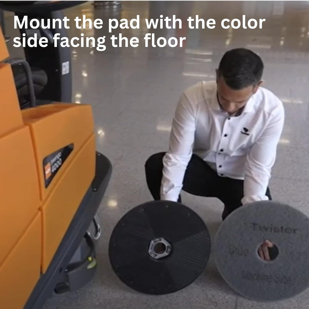Diversey DD800430 TASKI Twister Intellipad Diamond Coated Floor Machine Cleaning Pad, Made in USA