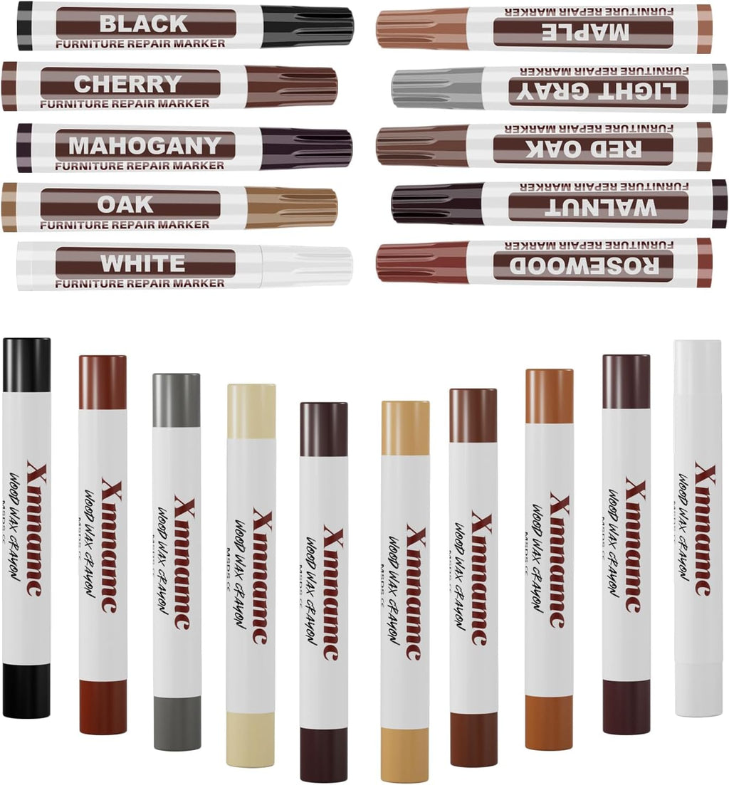 20 Colors Wood Filler Sticks Furniture Markers Touch up,Fill Putty Stick for Repair Furniture