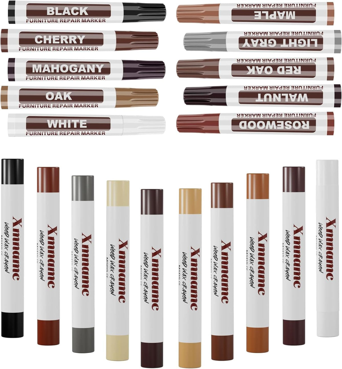20 Colors Wood Filler Sticks Furniture Markers Touch up,Fill Putty Stick for Repair Furniture