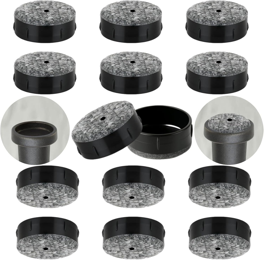 Wrought Iron Patio Furniture Feet Caps - Furnigear 1-1/2" Round Plastic Outdoor Chair Leg Caps