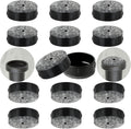 Wrought Iron Patio Furniture Feet Caps - Furnigear 1-1/2" Round Plastic Outdoor Chair Leg Caps
