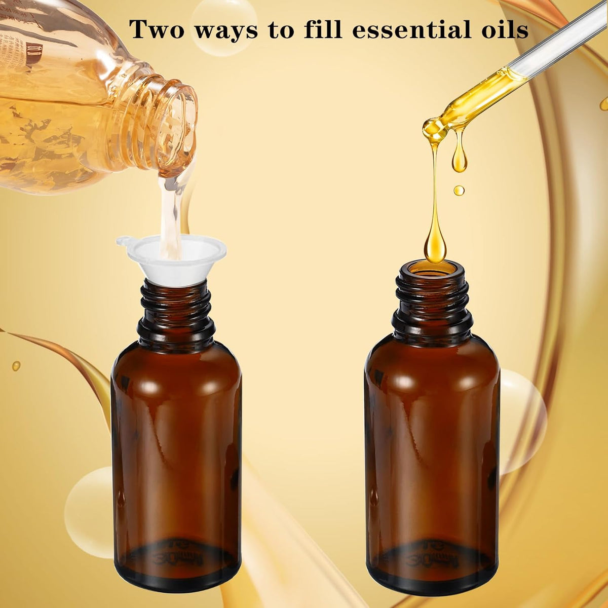 10ML Roller Bottles for Essential Oil, 4 Pack Empty Amber Glass Roller Bottle for Perfume Oil, Roll