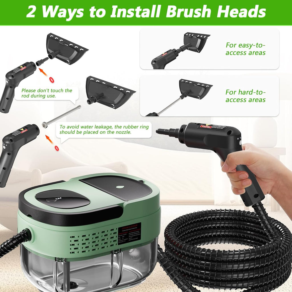 Handheld Steam Cleaner, 2500W High Pressure Steamer for Cleaning, Portable Steam Cleaner with 1.6L