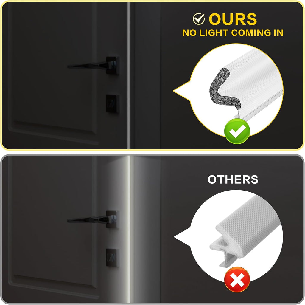 Ravinte Weather Stripping Door Seal Strip Soundproof "Q" Foam Weather Stripping for Door Frame