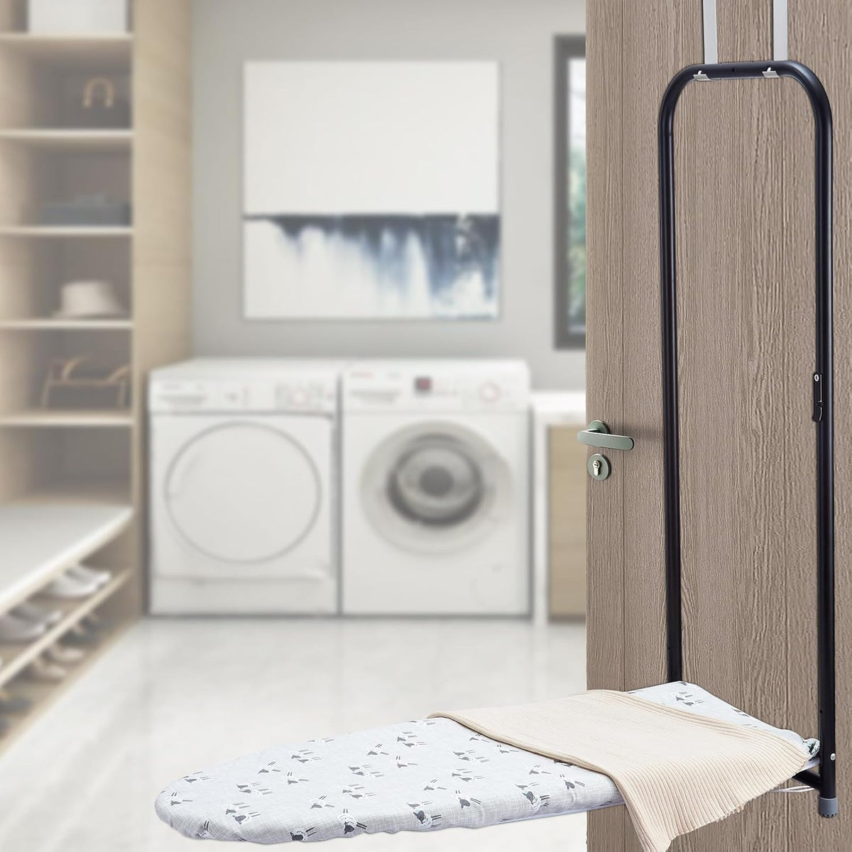 Over The Door Ironing Board Cover 13 x 37 inch, Small Iron Board Cover w 3 Layers Heat Reflective