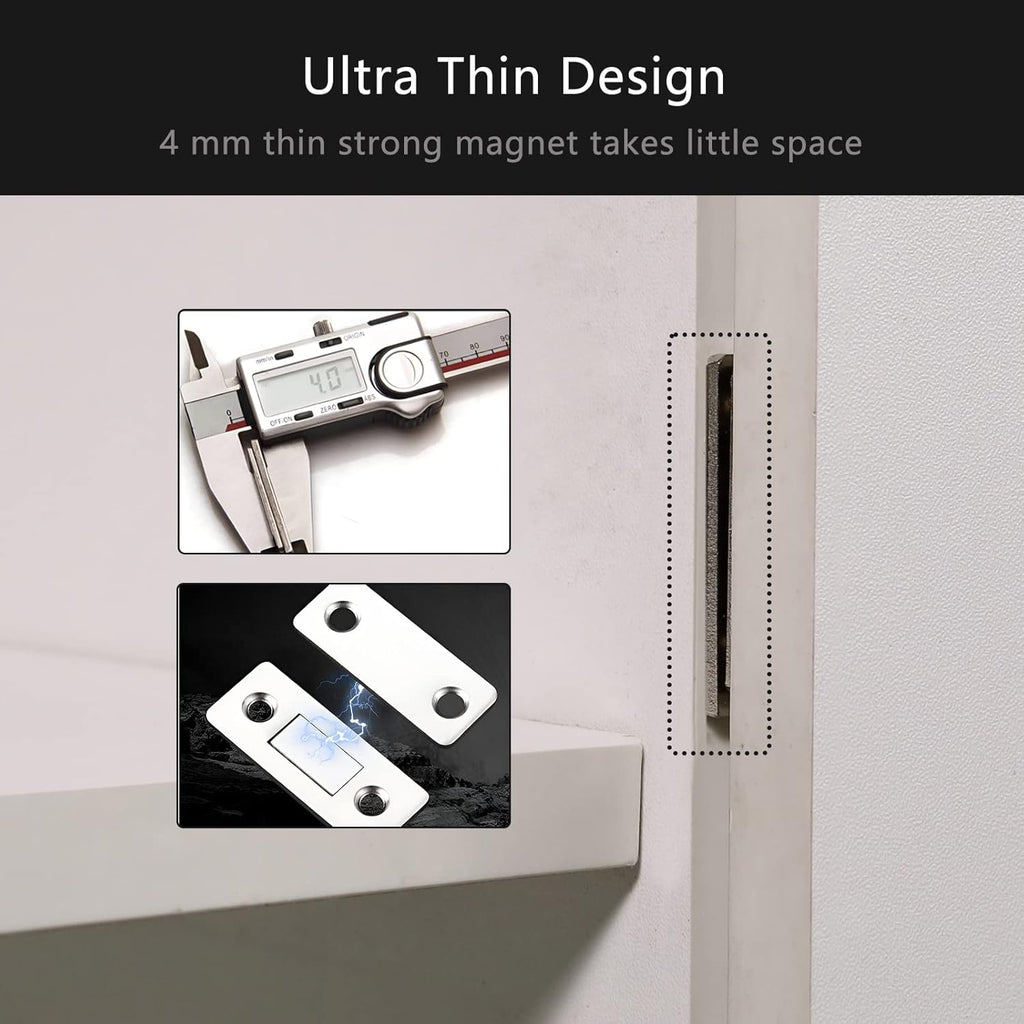 Cabinet Magnetic Catch, 20 Pack Ultra Thin Magnetic Cabinet Door Catch, Adhesive Cabinet Magnets
