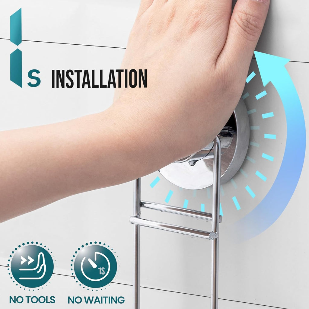 TAILI Double Layer Soap Dish Holder, Bar Soap Tray Suction Cup for Shower Wall, Draining for